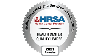 Health Center Quality Leader 2021 award badge