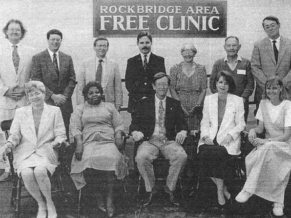 Rock Bridge Area Free Clinic historical team photo
